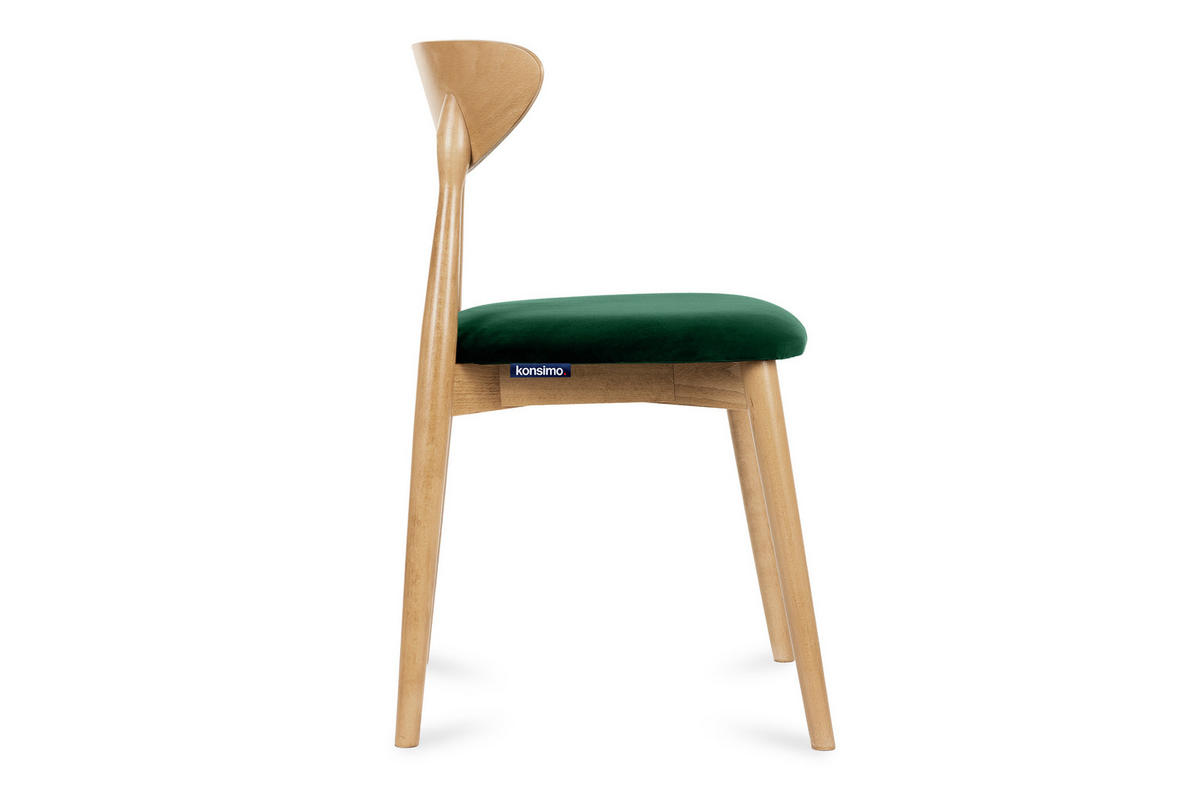 ESSZIMMERSTÜHLE RABI (2er-Set), Dunkelgrün / Eiche hell - Dunkelgrün/Eichefarben, Holz/Buchenholz (47/79/45cm) - KONSIMO®