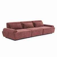 SOFA 3-Sitzer, Rot - Rot, Textil (303/82/109cm) - Oviala