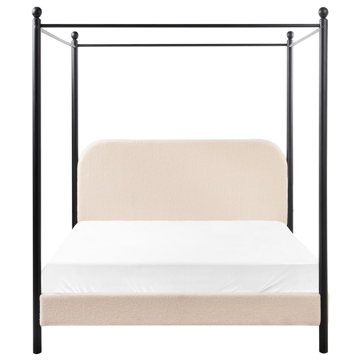 HIMMELBETT 140x200 cm Beige Dannemois - Beige, Textil (140/200cm) - Beliani