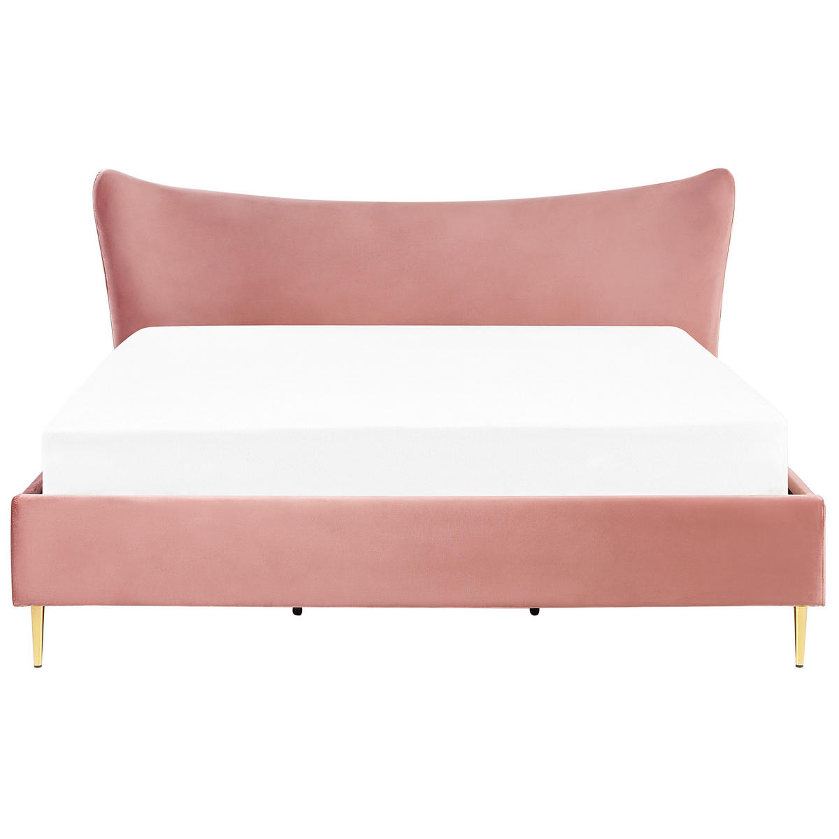 POLSTERBETT 180/200cm Pfirsichrosa Chaleix - Pink, Textil (180/200cm) - Beliani