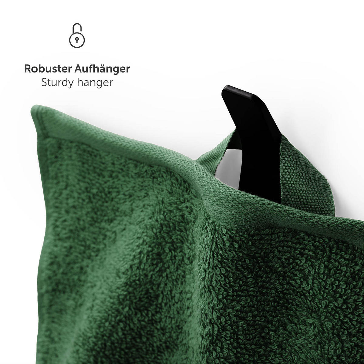 BADETUCH 2er-Set, 2x Badetuch 70/140 cm, Dunkelgrün - Dunkelgrün, Textil (70/140cm) - Blumtal