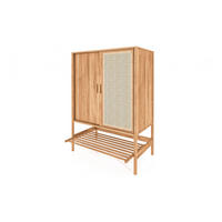 KOMMODE mit REGAL INA Kernbuche - Ecru, Holz (108/150/46cm) - byoak