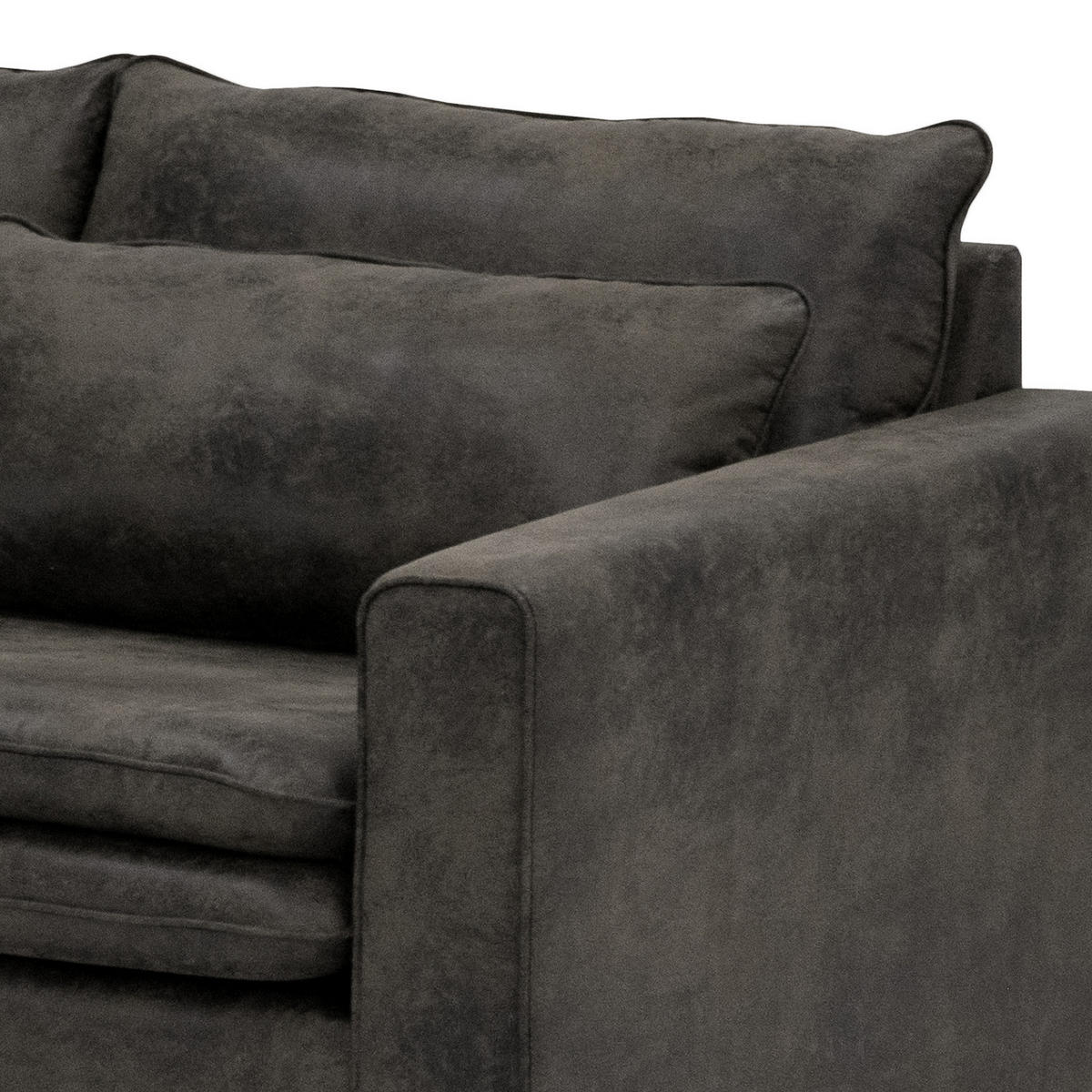 2,5-SITZER SOFA - Anthrazit, Textil (180/82/104cm) - home24