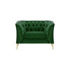 SESSEL Chesterfield Modern-Velluto 10 - Grün, Holz/Textil (106/74/80cm)