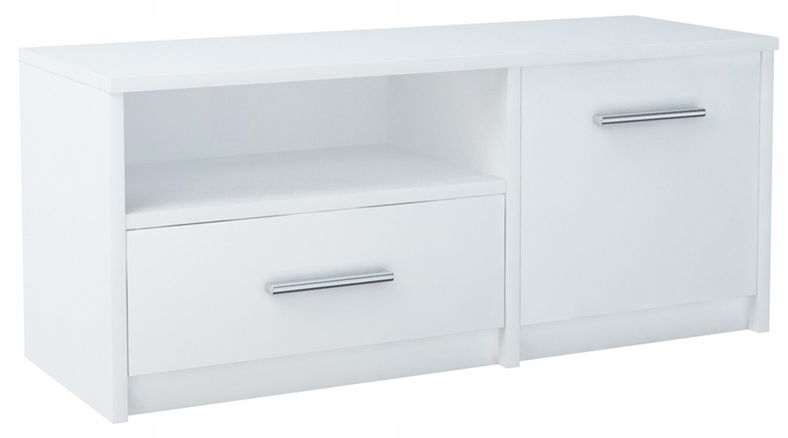 FERNSEHKOMMODE BODO 1D1S Weiß 98/35/42 cm - Weiß, Holzwerkstoff (98/42/35cm) - Matkam Möbel
