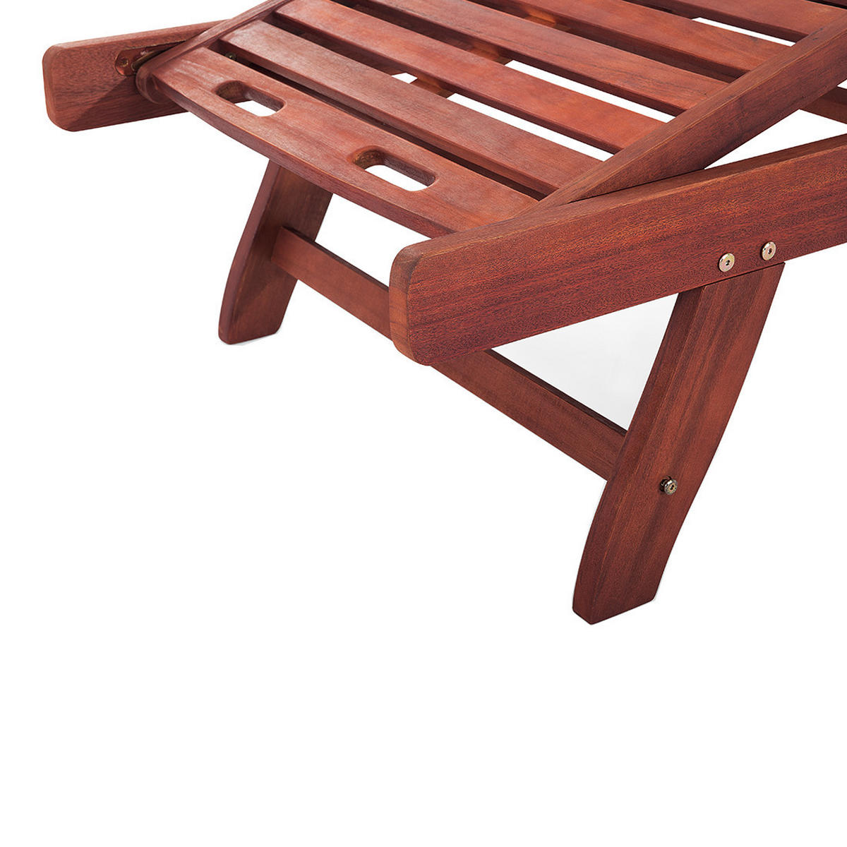 GARTENLIEGE mit Auflage dunkelbraun Toscana - Dunkelbraun, Holz (200/75/64cm) - Beliani