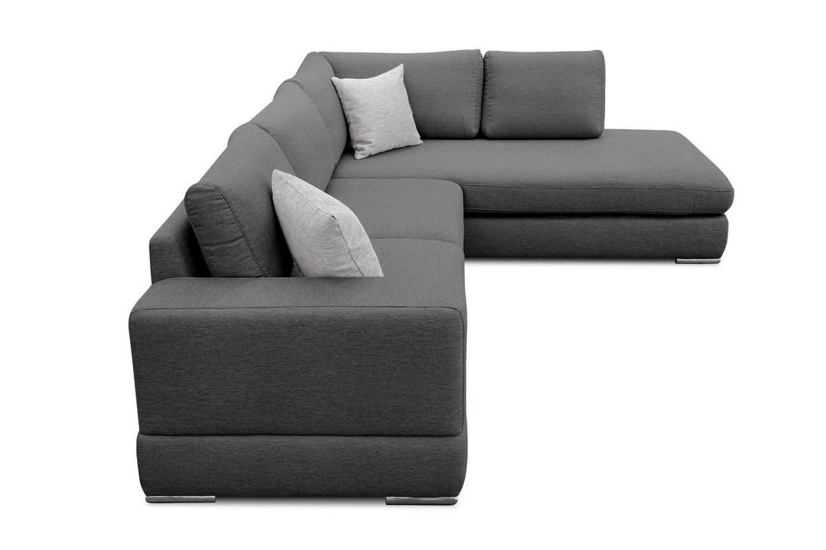 ECKSOFA OTTO 5-Sitzer, dunkelgrau - Dunkelgrau, Holzwerkstoff/Textil (279/219cm) - Courtois Laville