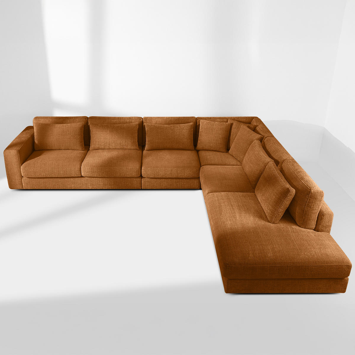 ECKSOFA XL rechts VERUS - Rot, Holz/Holzwerkstoff (377/328cm) - KONSIMO®
