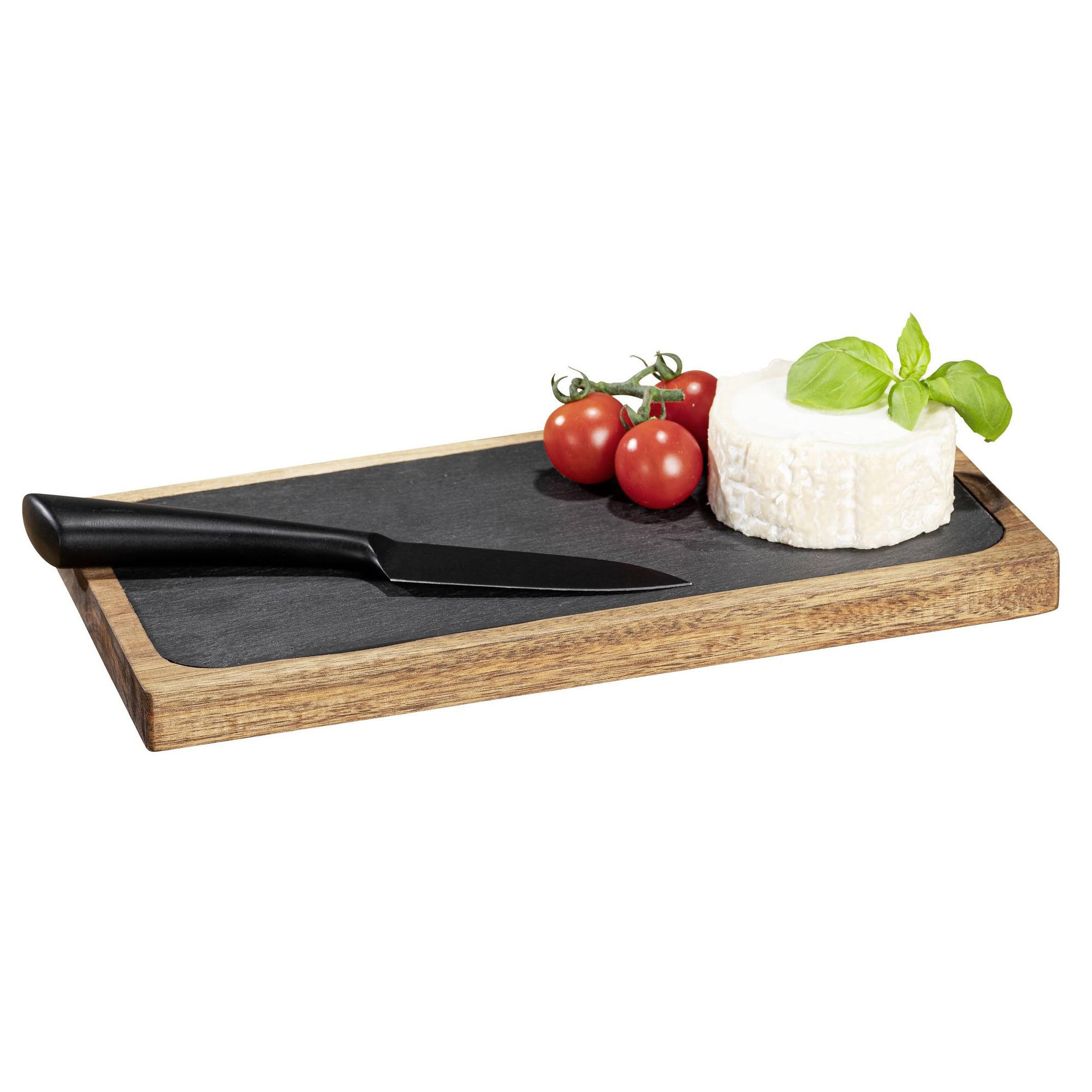 Wenko Servierbrett Schwarz 30x2x15 cm