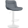 BARHOCKER Lederlook grau - Weiß/Grau, Textil/Metall (49/85/51cm) - CLP