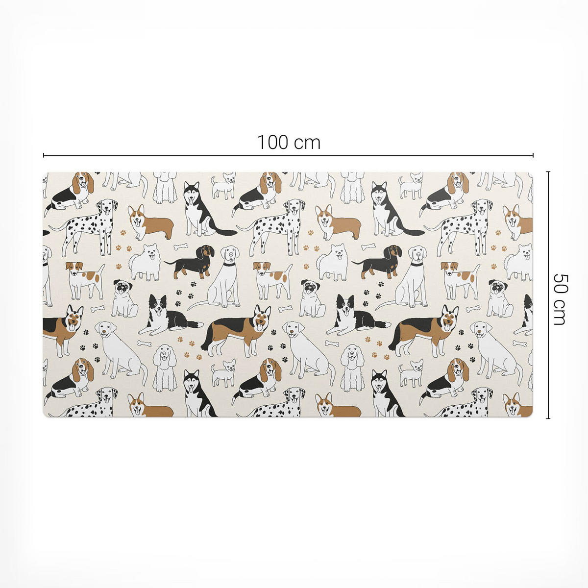 SCHREIBTISCHUNTERLAGE 100x50 cm Beige - Sandfarben, Kunststoff (100/50/1.6cm) - Wallfluent