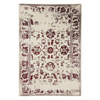 VINTAGE-TEPPICH Suki 60/120 cm - Rot/Creme, Kunststoff (60/120cm) - benuta