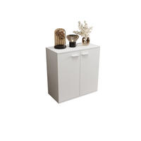 KOMMODE London LMK 2D mit 2 Türen, Sideboard in Farbe: Weiß, Größe: 71 x 75 x 35 cm - Weiß, Holzwerkstoff (71/75/35cm) - O-Sofa