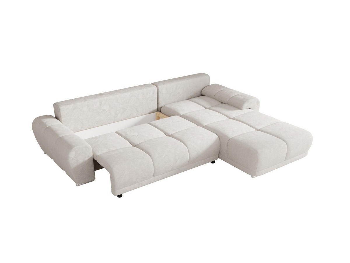 ECKSOFA BEGA L Rechts TENDER WAY 01 mit Schlaffunktion - Beige, Textil (289/185cm) - Bedante