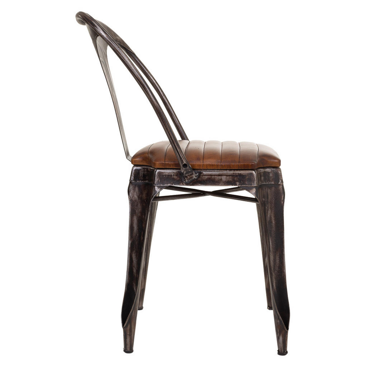 STUHL aus Metall, braun, 39x52x84cm - Braun, Metall (39/84/52cm) - Wanderlust