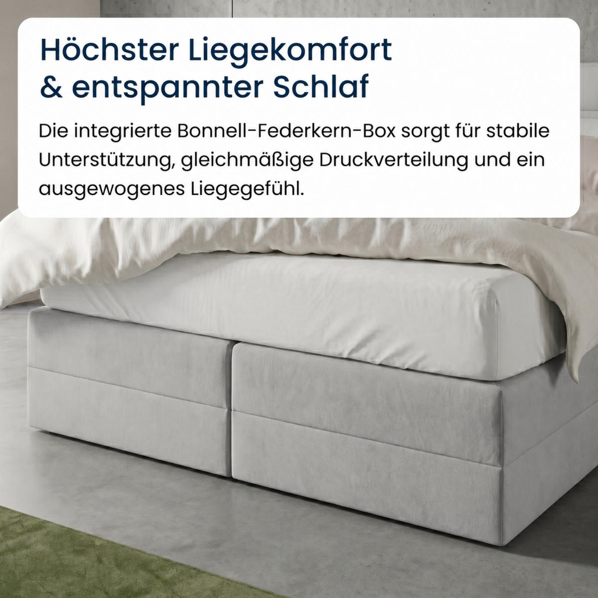 BOXBETT H3 Matratze 160x200 cm Grau - Grau, Textil (160/200cm) - Home Collective