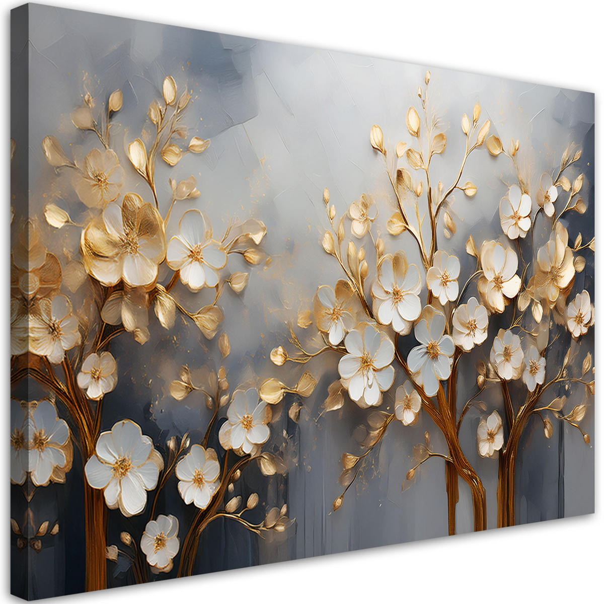 WANDBILD magnolienbaum abstrakt golden - Goldfarben, Textil (60/40cm) - Feeby
