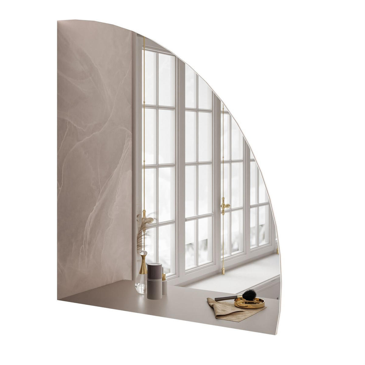 HÄNGESPIEGEL QUINNIE mit LED-Beleuchtung rechts - Transparent, Holzwerkstoff (80/95/0.4cm) - Lookway