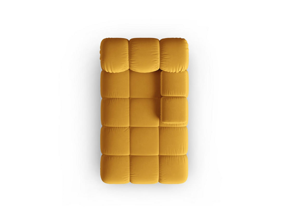 CHAISELONGUE rechts Bellis aus Samt gelb - Gelb, Textil (97/62/157cm) - Micadoni