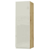 HÄNGESCHRANK Florence W4/30 Eiche Artisan / RAL 1013 perlweiß HG 30 / 32,5 / 96cm - Türanschlag links - Weiß Hochglanz/Eiche Artisan, Holz/Holzwerkstoff (30/96/32.5cm) - Feldmann-Wohnen