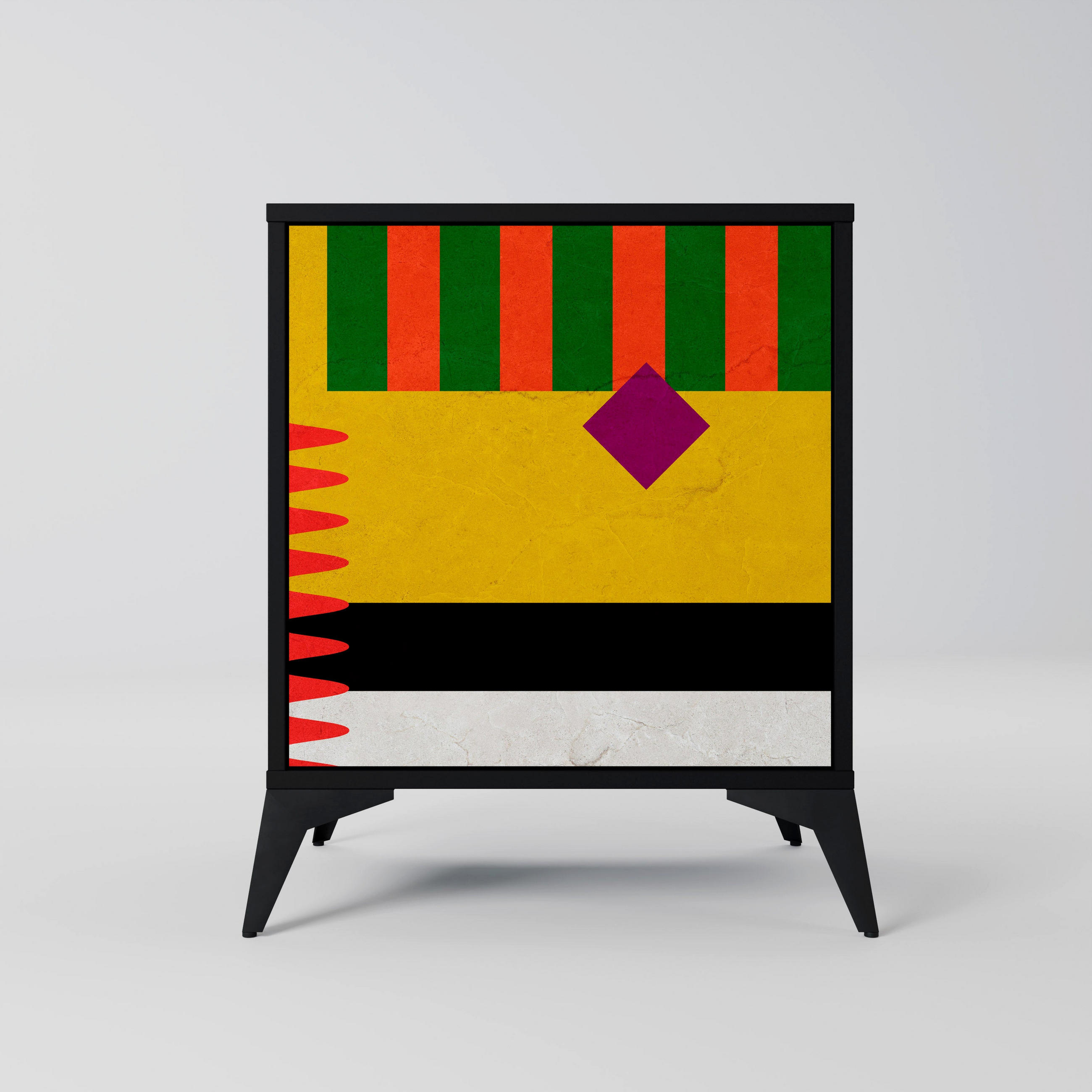 SpaceRebels Sideboard Schwarz 57.5x70.5x42 cm