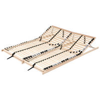 LATTENROST manuell verstellbar 180/200 cm Monthois - Hellbraun/Braun, Holz (180/200cm) - Beliani