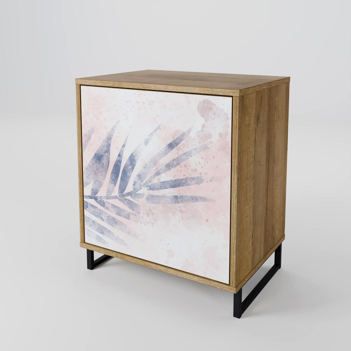 SIDEBOARD TIMELESS FLOAT, Eichefarben, 57,5x42x77,5 cm, Schräge Buchenholzfüße - Eichefarben/Buchefarben, Holzwerkstoff/Buchenholz (57.5/77.5/42cm) - SpaceRebels