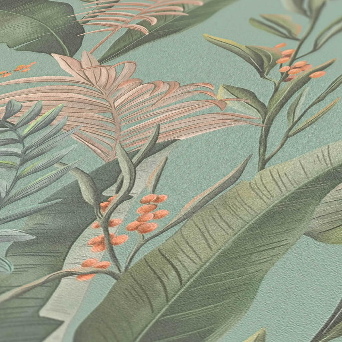 VLIESTAPETE Bunt 53/1005 cm - Türkis, Textil (53/1cm) - KUNSTLOFT