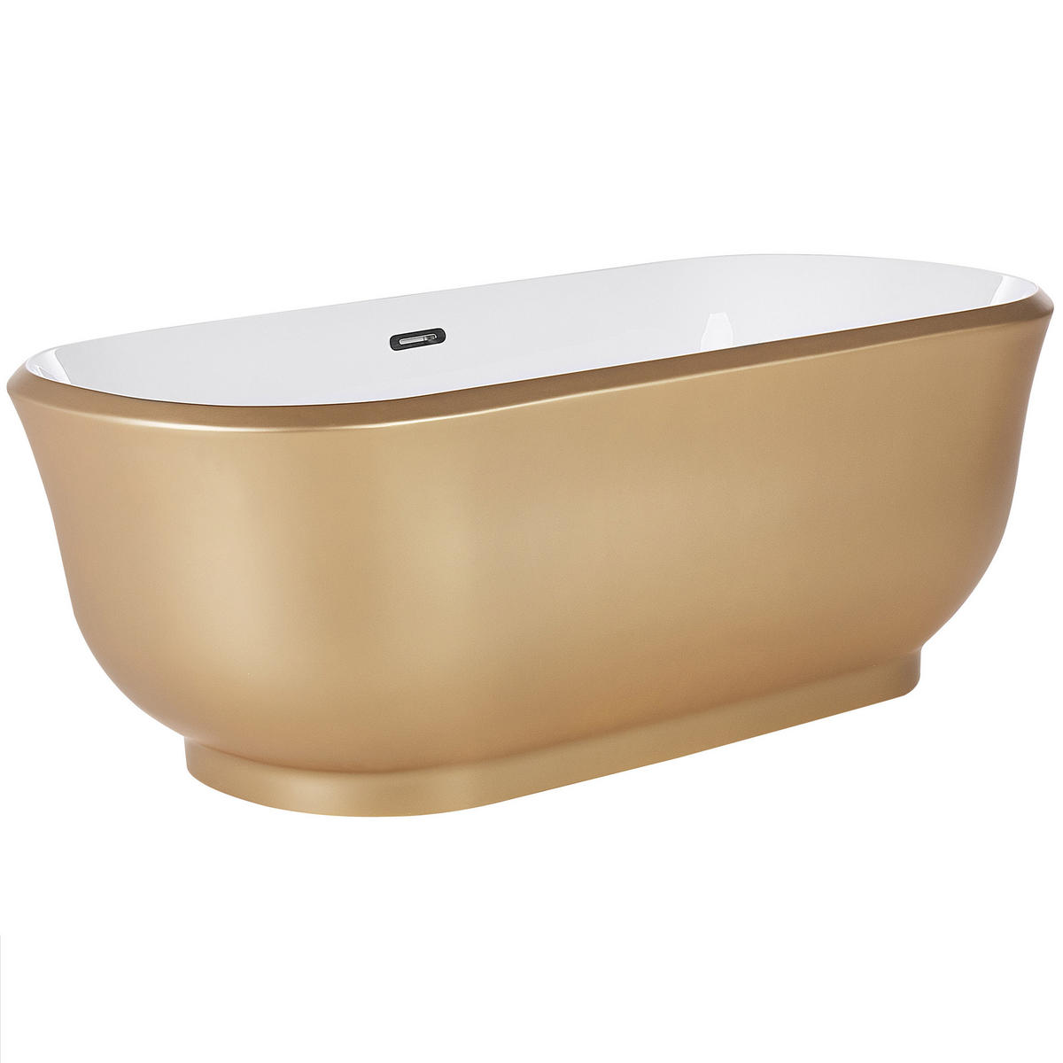 BADEWANNE FREISTEHEND 77x170x61 cm gold Tesoro - Goldfarben, Kunststoff (77/61/170cm) - Beliani