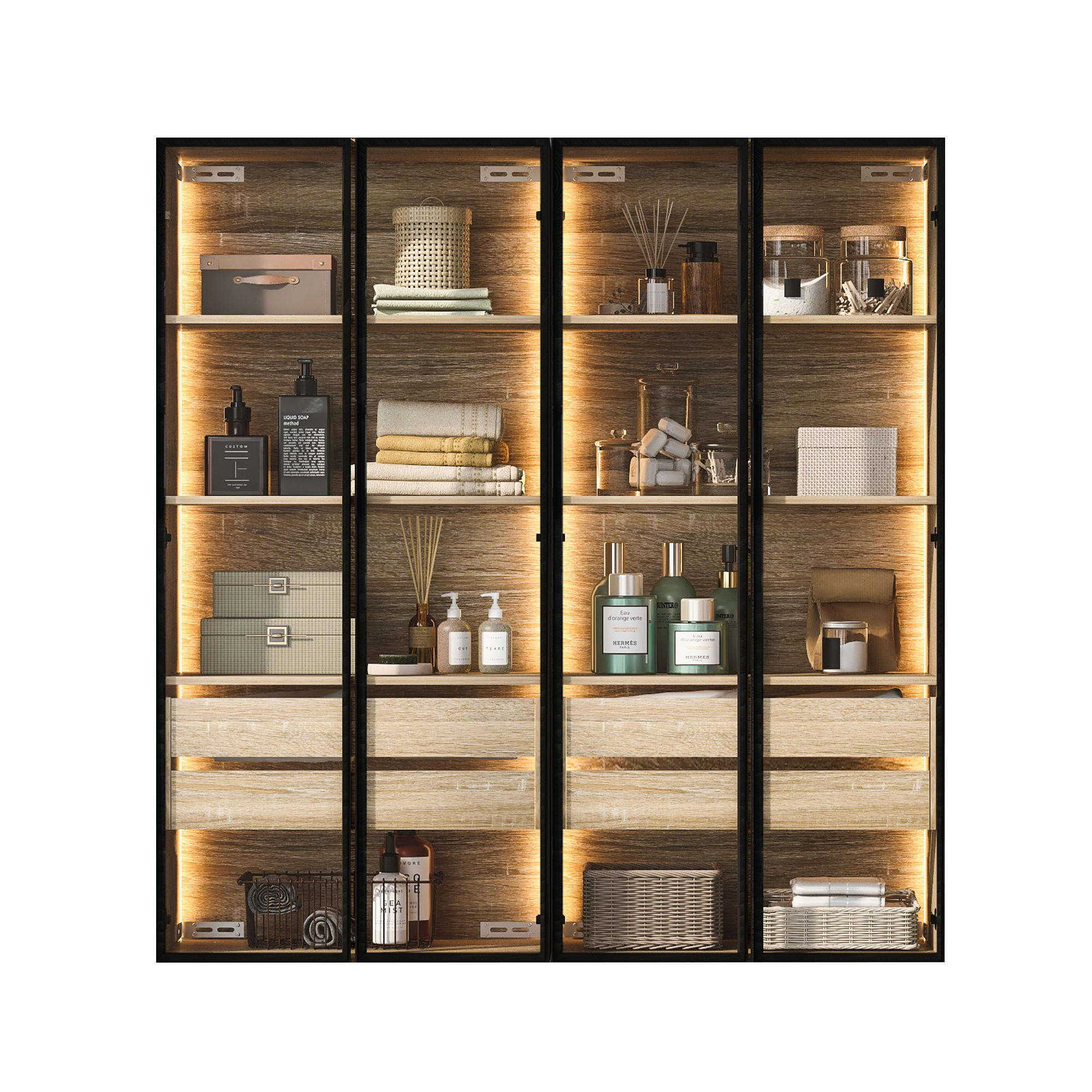 Evryae Vitrine Natur 74x155x36 cm