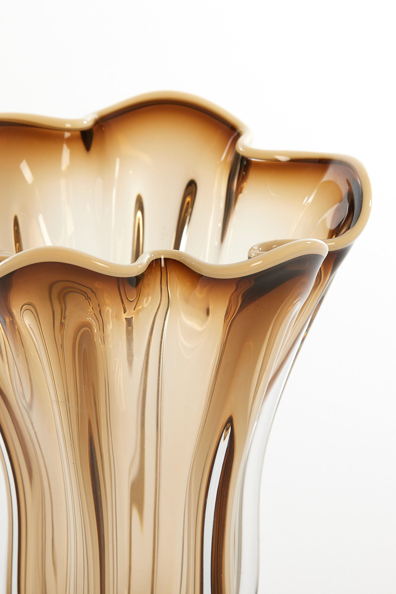 VASE Kazuno Braun Ø22/27 cm - Braun, Glas (22/27cm) - Light & Living