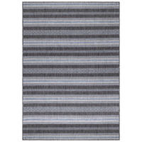 TEPPICH Outdoor Flachgewebe Vintage-Look Polypropylen Balkon Schwarz Rechteckig 240x340 - Schwarz, Textil (240/340cm) - KADIMA DESIGN