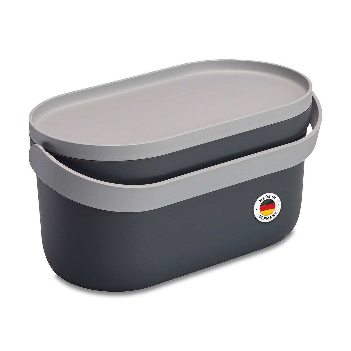 BIOMÜLLEIMER 5 L, graphite grey / steingrau - Grau, Kunststoff (16/16/31cm) - GARANTIA