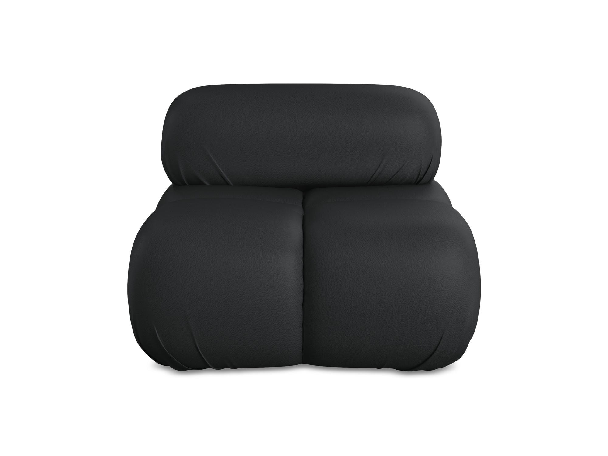 SESSEL Kunstleder Schwarz - Schwarz/Grau, Leder/Kunststoff (96/70/95cm) - Makamii