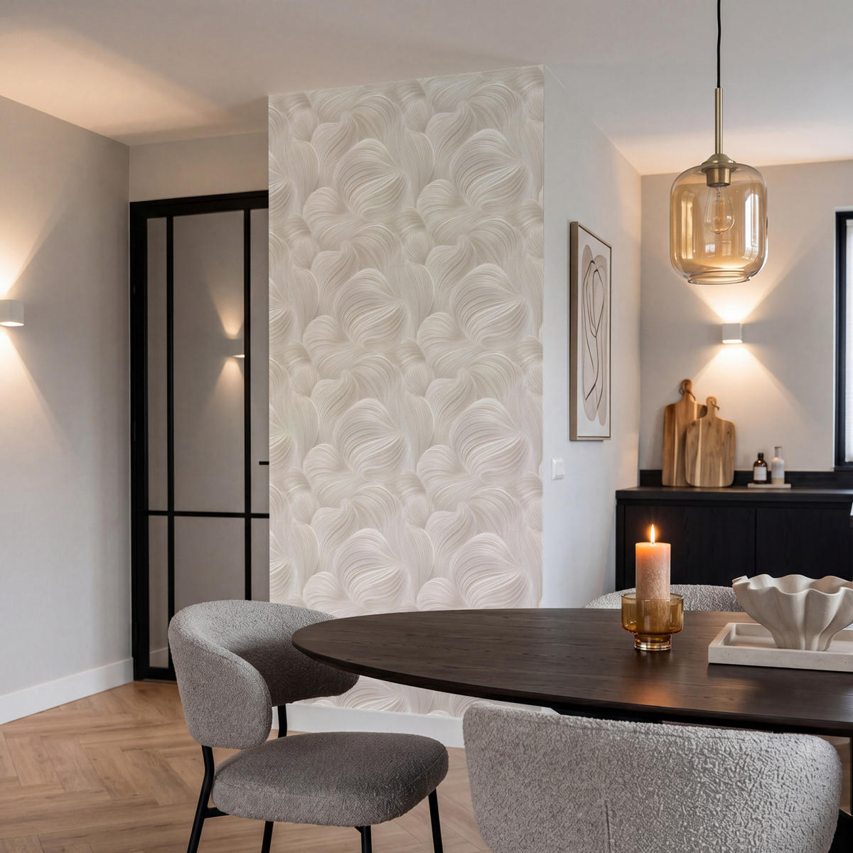 TAPETE - Lines - Ventilator - Beige - 100x200 cm - Creme, Papier (100/200cm) - OnlyWow