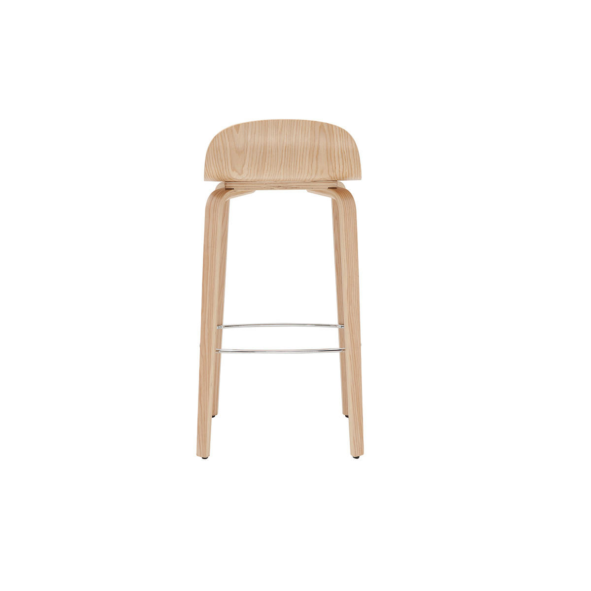 BARHOCKER Eichenholz H68 cm 2er-Set OBRA - Naturfarben, Holz (44/80.5/40cm) - Miliboo