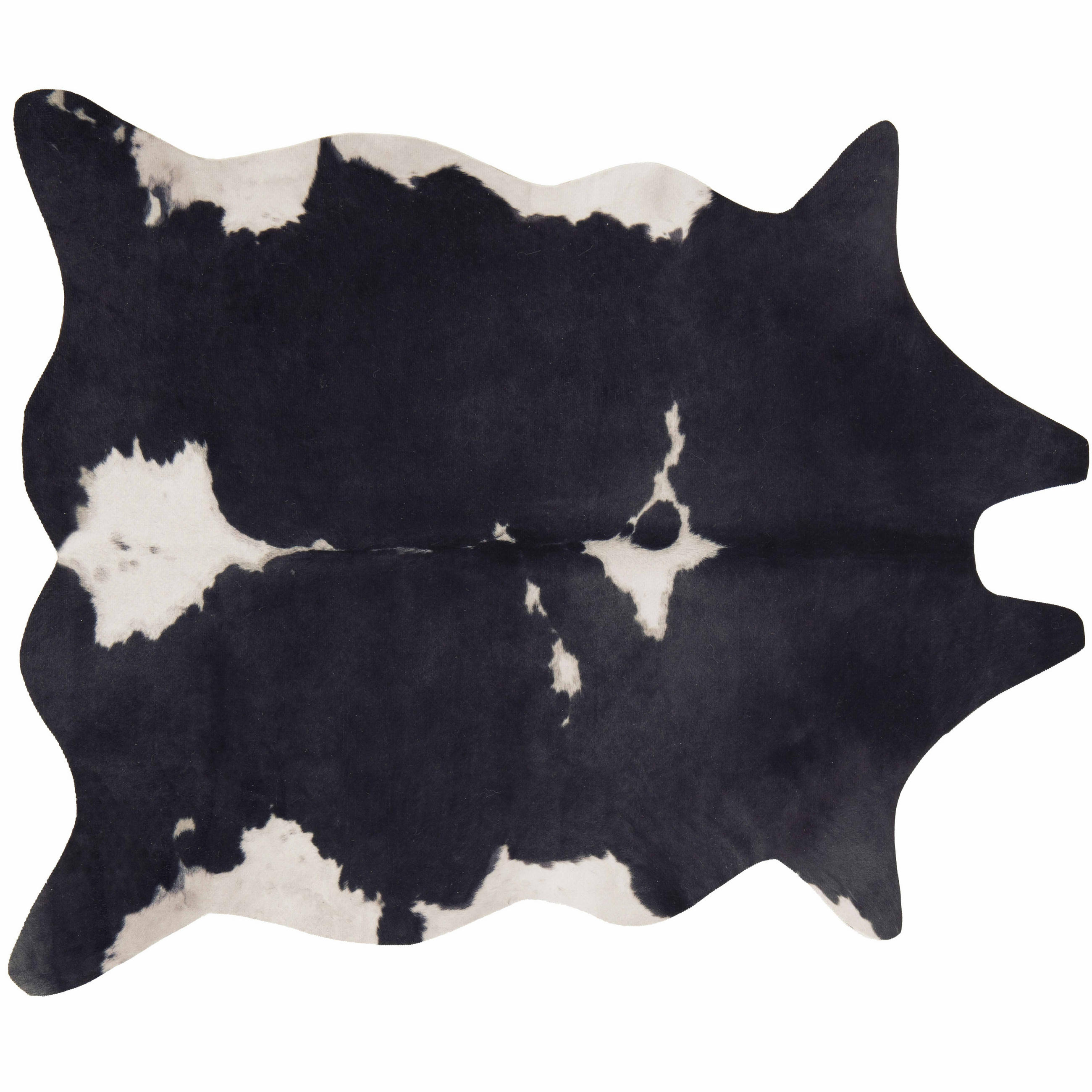 TEPPICH 155 x 190 cm, Schwarz - Schwarz, Textil (190/155cm) - Oviala