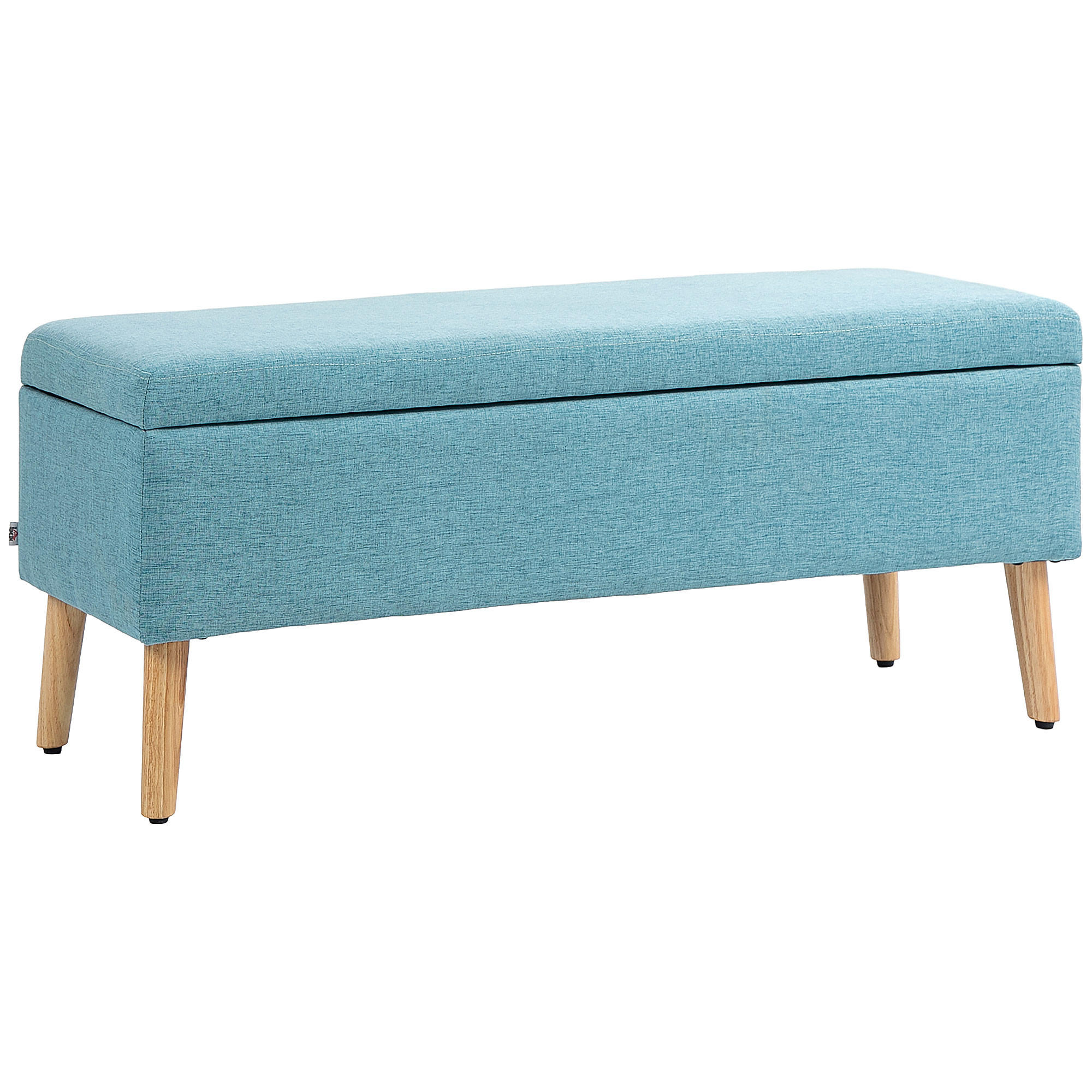 SITZBANK, Beige/Blau/Grau, Polyester, Kautschukholz - Blau, Kunststoff (39/45/110cm) - HOMCOM