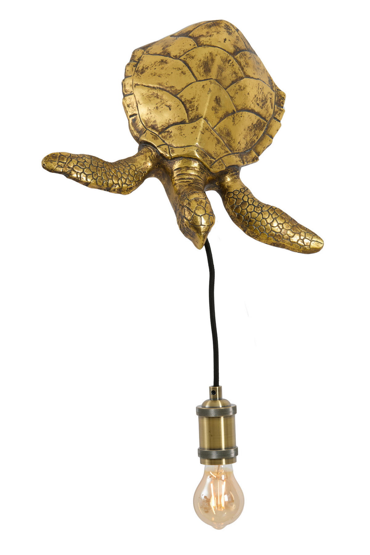 WANDLEUCHTE Schildkröte Bronze 35/26/20 cm - Bronzefarben, Kunststoff (26/20/35cm) - Light & Living