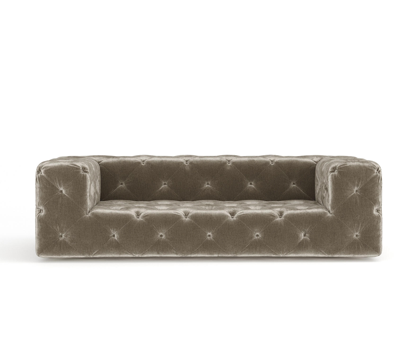 3-SITZER-SOFA Cosimo Beige Samtstoff - Beige/Schwarz, Holz/Holzwerkstoff (230/71/100cm) - Maison de Reve