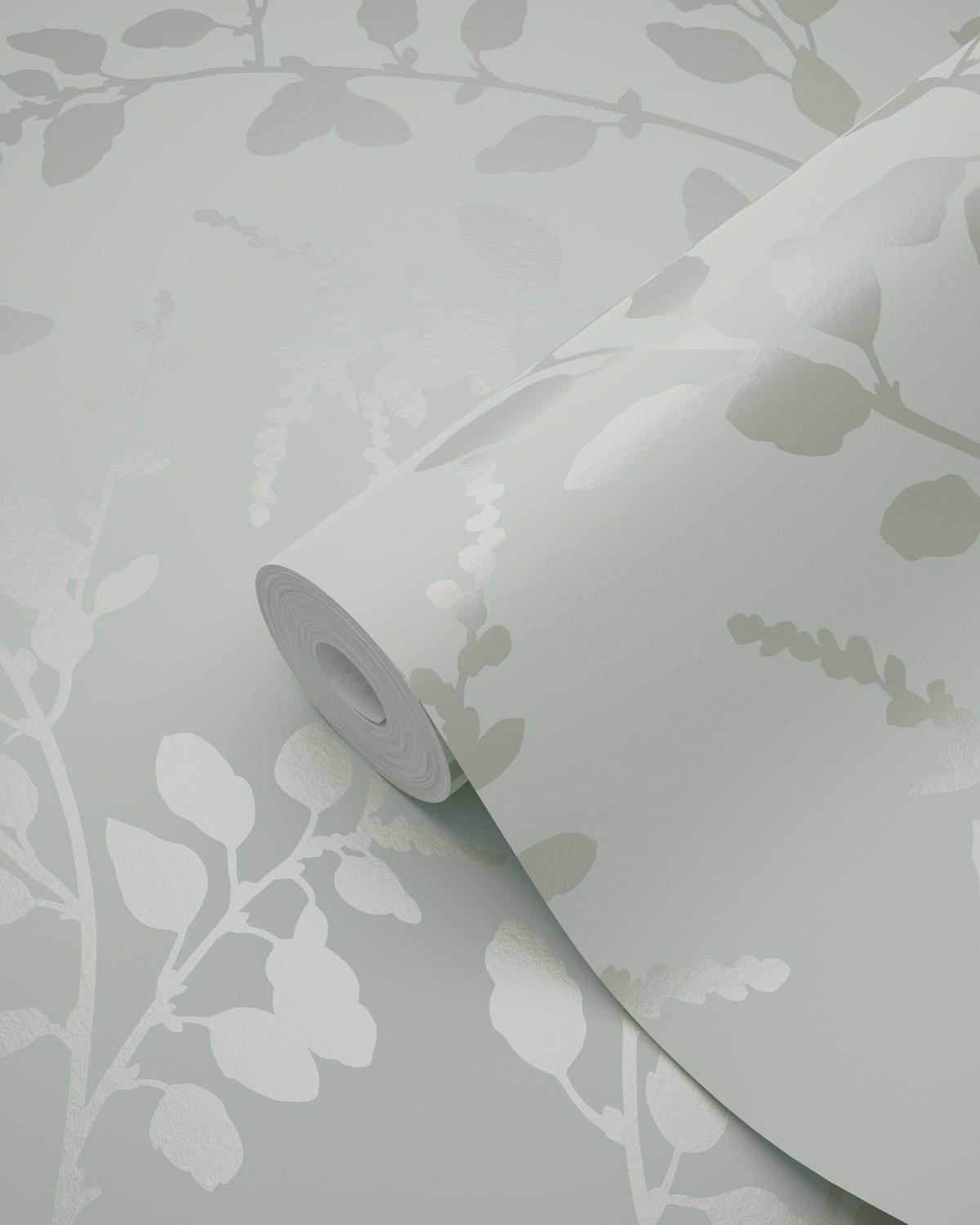 TAPETE Blätter 53 cm x 10.05 m - Grün, Papier (53/1000cm) - Origin Wallcoverings