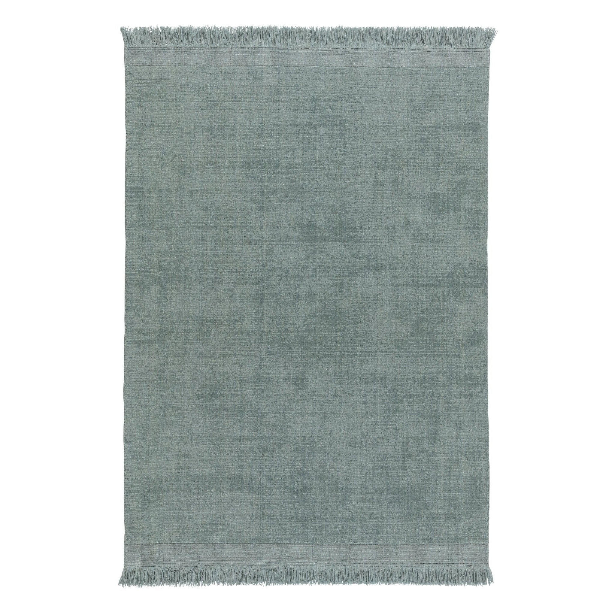 TEPPICH handgefertigt Wolle Baumwolle grün - Grün, Naturmaterialien (200/290cm) - AFK Living