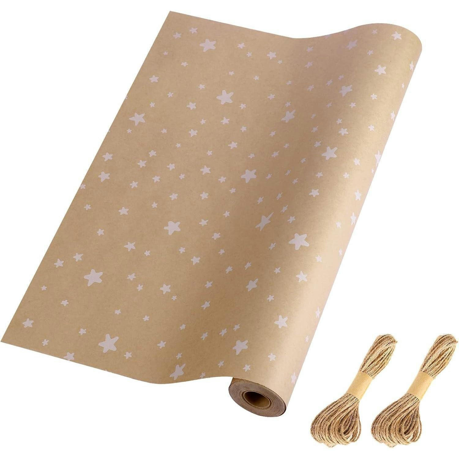 GESCHENKPAPIERROLLE mit Sternenmuster 43 cm x 15 m - Braun, Papier (43/43/43cm)