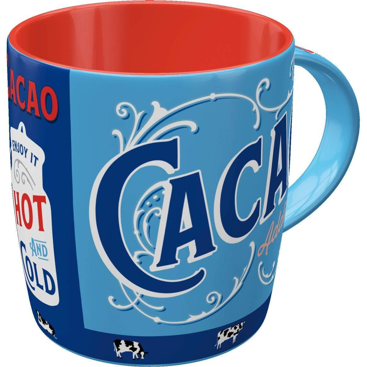 KAFFEETASSE 330 ml Say It 50's Cacao Addicted - Multicolor, Keramik (0.33L) - Nostalgic-Art