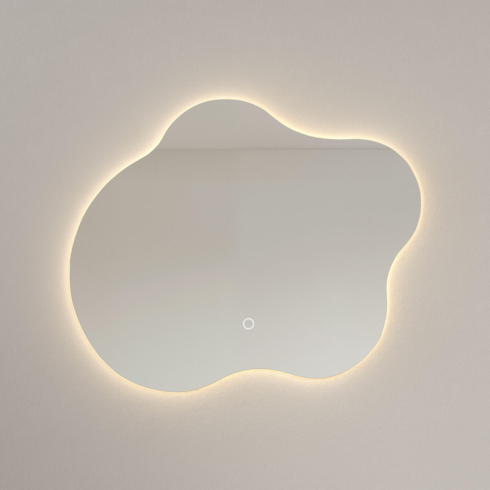 BADSPIEGEL mit Beleuchtung und Anti-Beschlag Rahmenloser 60/50 cm - Weiß, Glas (50/2.9/60cm) - EMKE