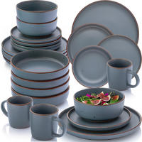 GESCHIRRSET BOMBAY GRAPHIT - 30 teilig aus Steingut - Blau, Keramik (27/9.5/27cm) - Sänger