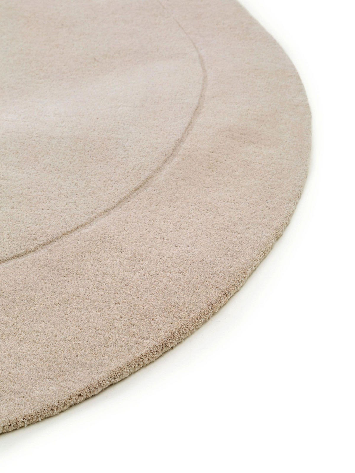 TEPPICH Wollteppich Shape Beige - Beige, Textil (140/1cm) - KUNSTLOFT