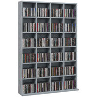 CD-REGAL DE-14449 für 456 CDs/336 DVDs, verstellbare Böden Grau - Grau, Holzwerkstoff (20/130.5/89cm) - ComfortXL