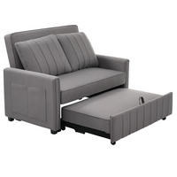 SCHLAFSOFA klappbar mit Schlaffunktion 127 x 180 cm Antique Gray - Grau, Metall (75/94/127cm) - Meubliv