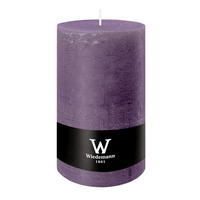 STUMPENKERZE Rustik Marble Style Mauve Lila 190 x Ø 100 mm, 1 Stück - Mauve, Paraffin (10/19cm) - Wiedemann Kerzen
